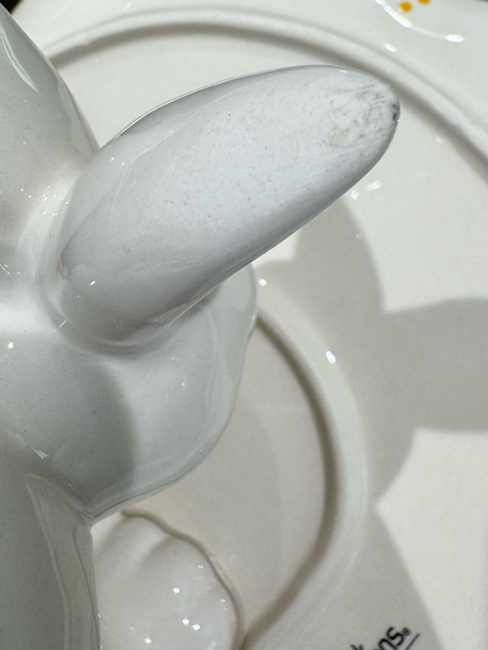 Temp-Tations Special Edition Egg Hunt Ceramic Bunny Cake Stand Plate - 10" - Picture 13 of 13